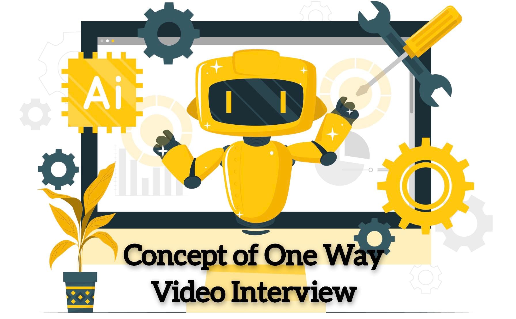 Illustration Concept of One Way Video Interview